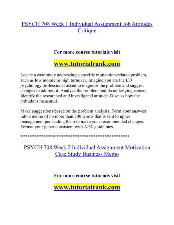 PSYCH 708 Inspiring Innovation- tutorialrank.com