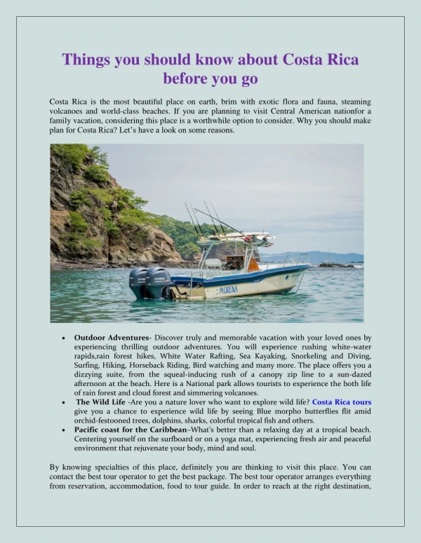 things you should know about costa rica before