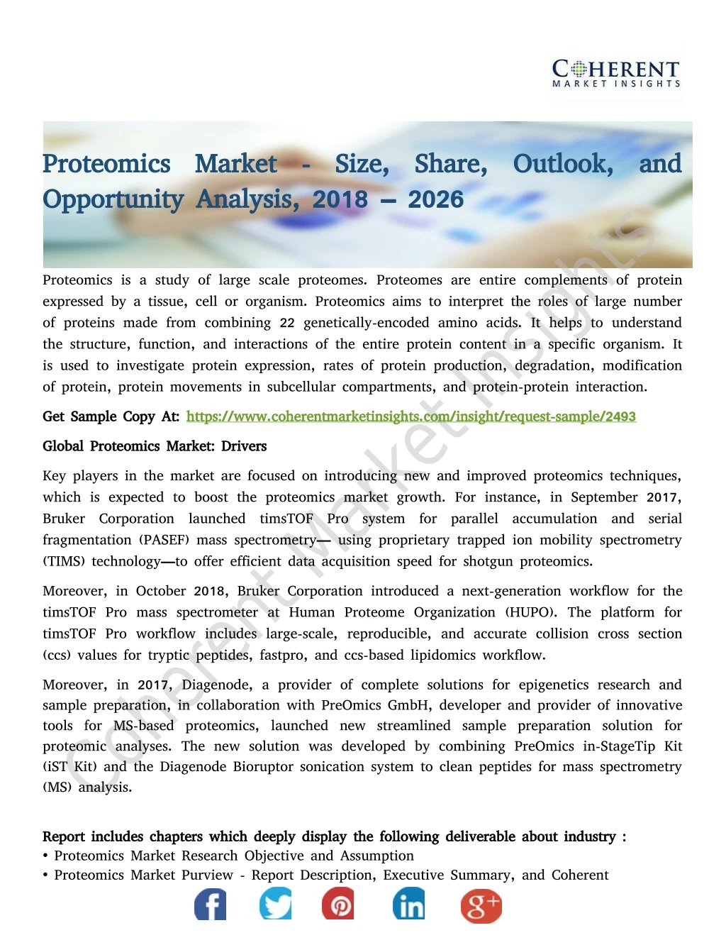 proteomics market size share outlook