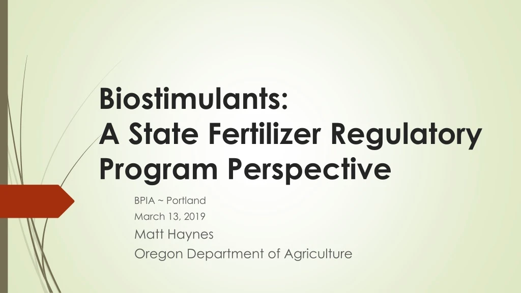 biostimulants a state fertilizer regulatory program perspective