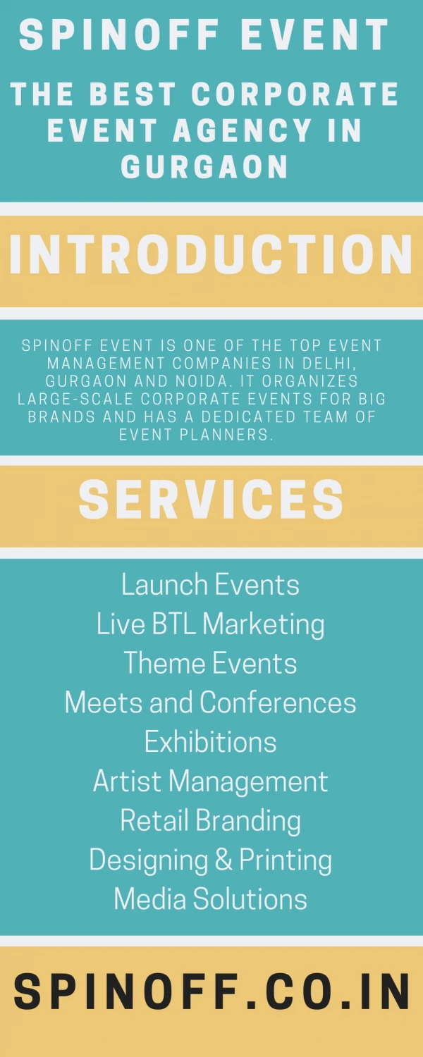 Spinoff Event - The Best Corporate Event Agency in Gurgaon
