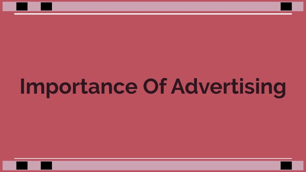 importance of advertising