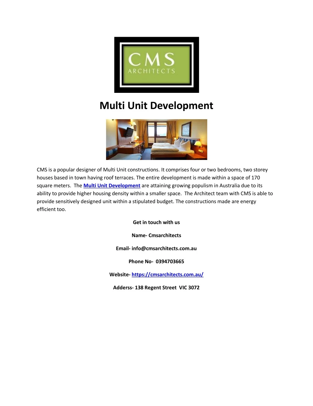 multi unit development