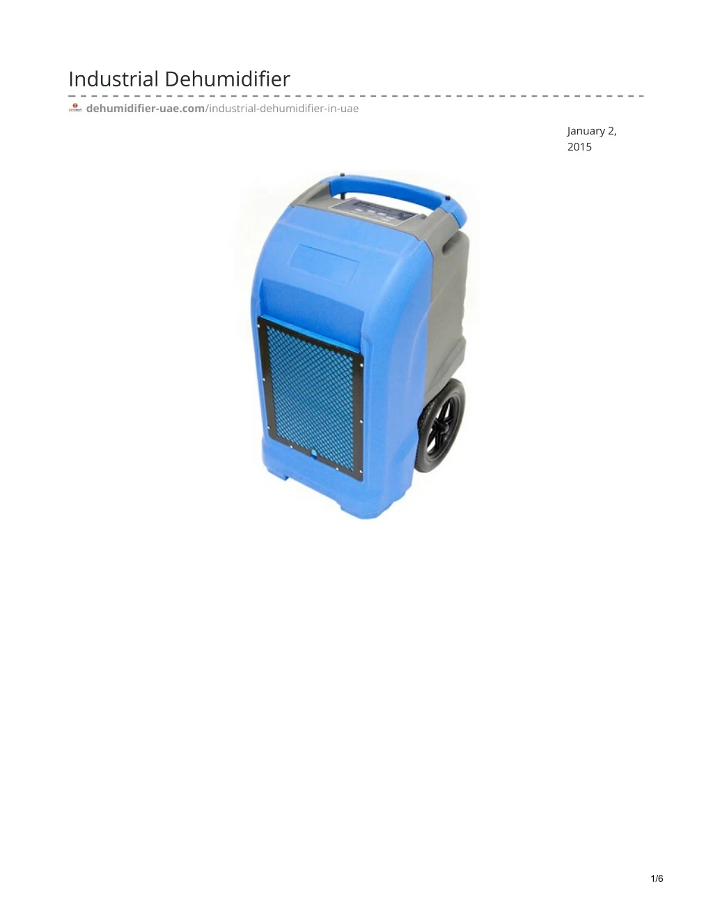 industrial dehumidifier