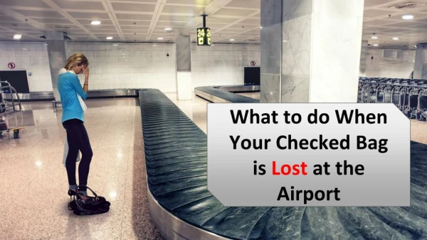 What to Do When Your Checked Bag Is Lost?