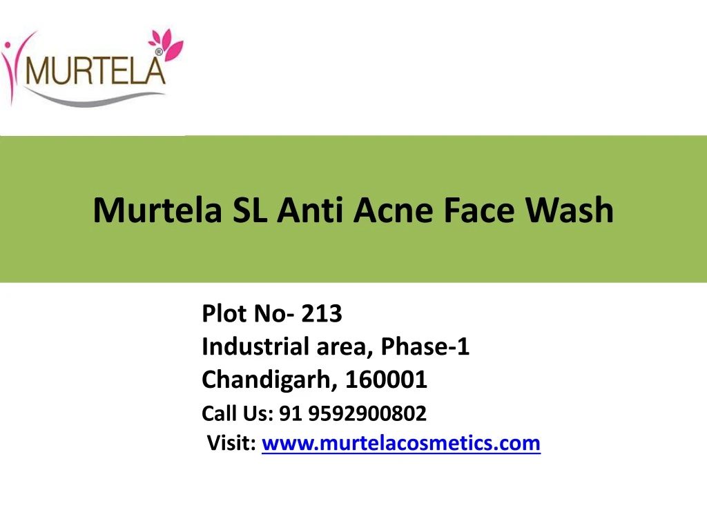 murtela sl anti acne face wash