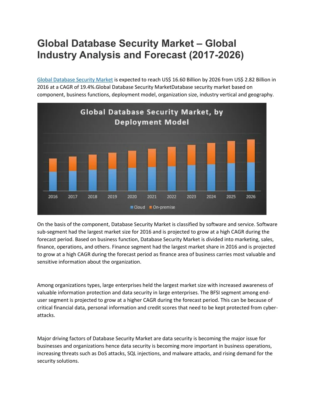 global database security market global industry