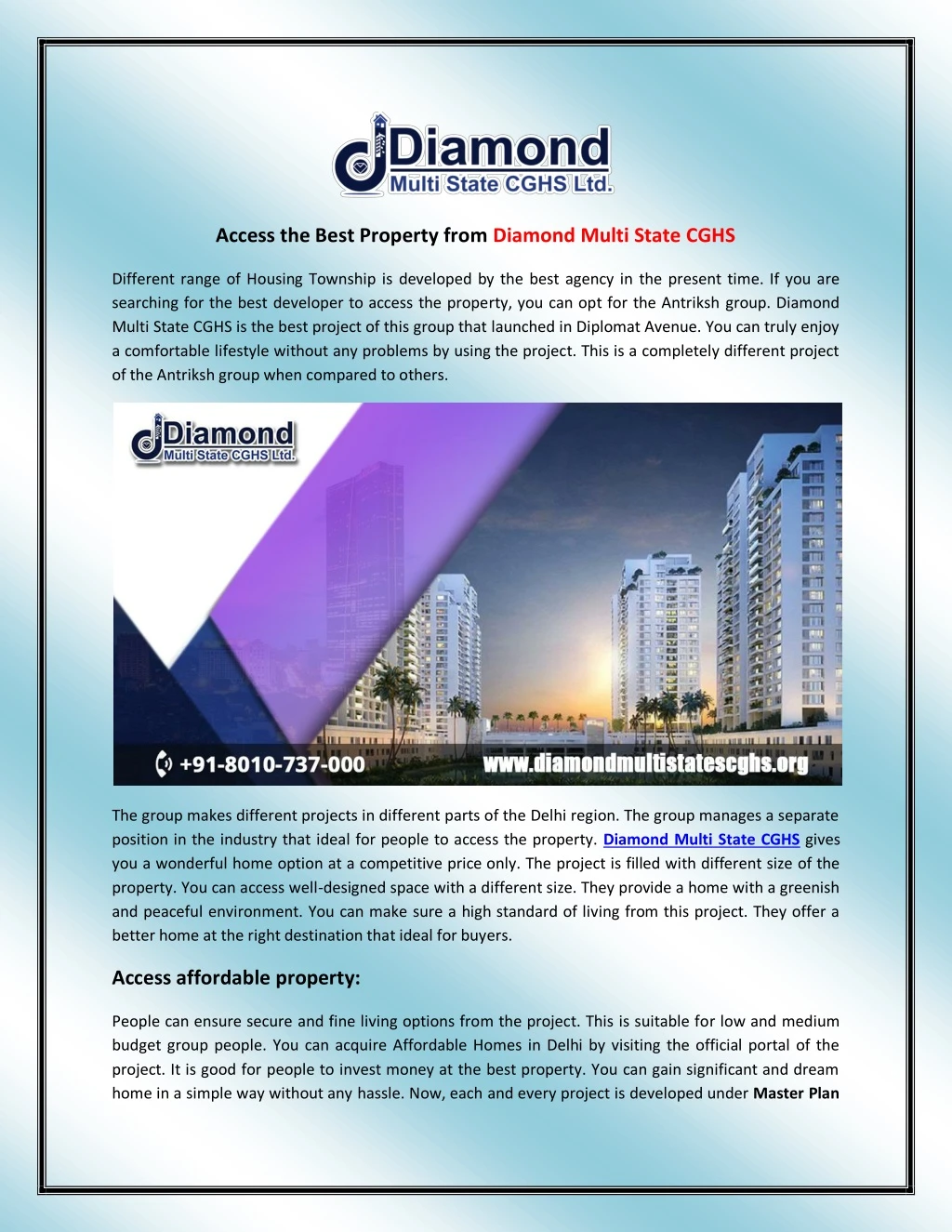 access the best property from diamond multi state
