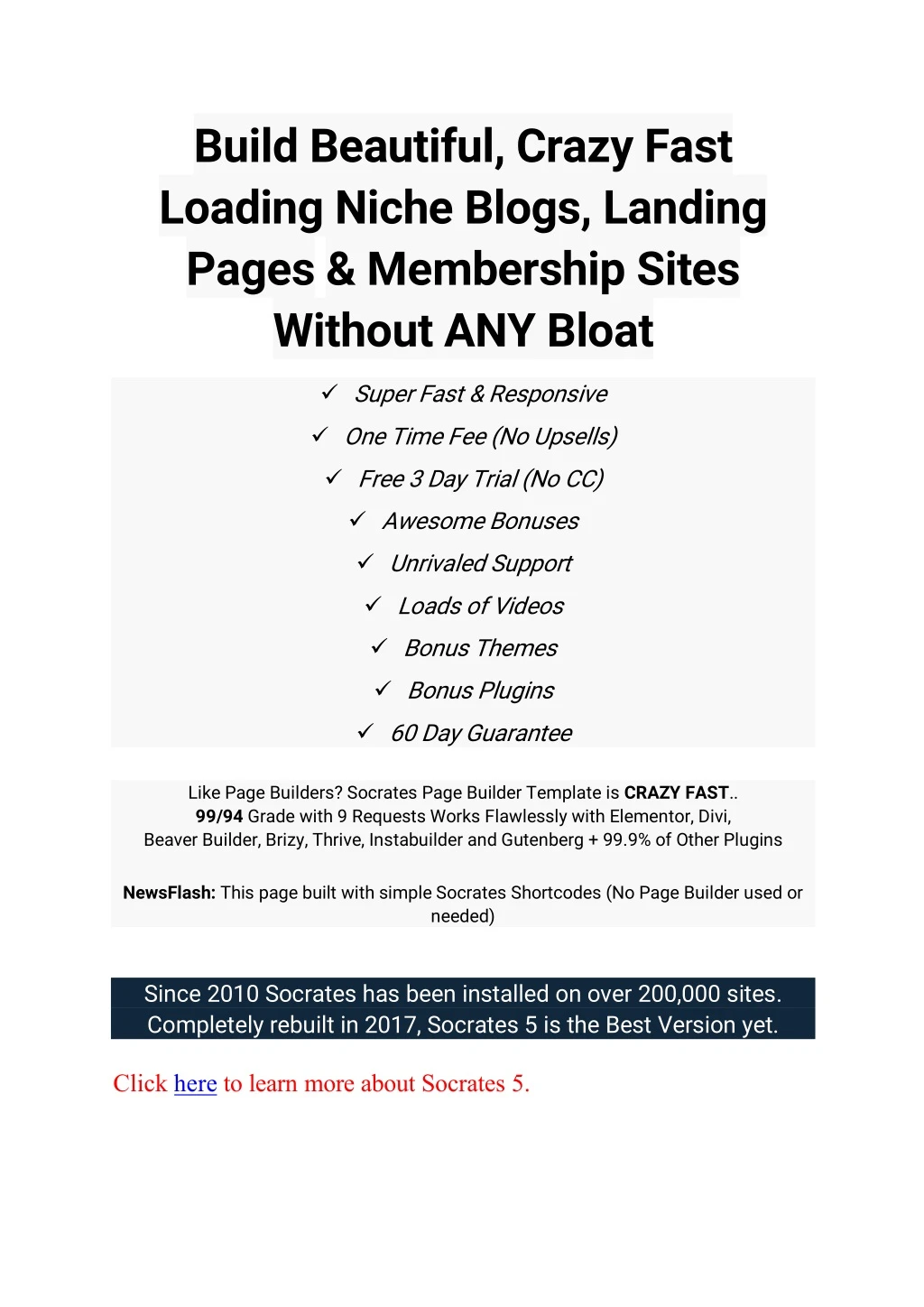 build beautiful crazy fast loading niche blogs