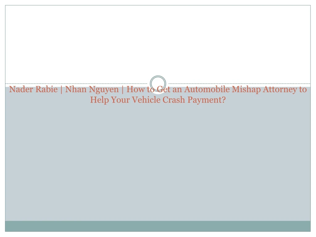 nader rabie nhan nguyen how to get an automobile