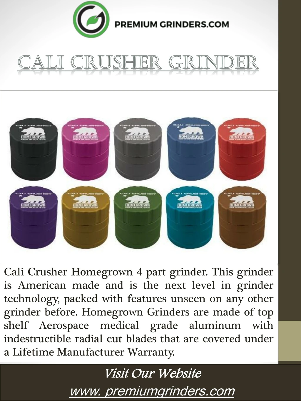 cali crusher grinder