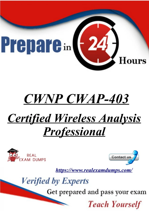 Download CWAP-403 2018 Exam Dumps - CWNP CWAP-403 Q&A Realexamdumps.com
