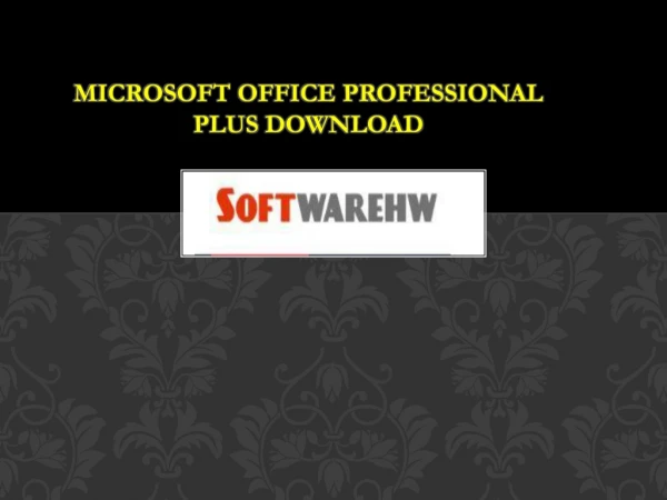 Microsoft Office Professional Plus || Softwarehw