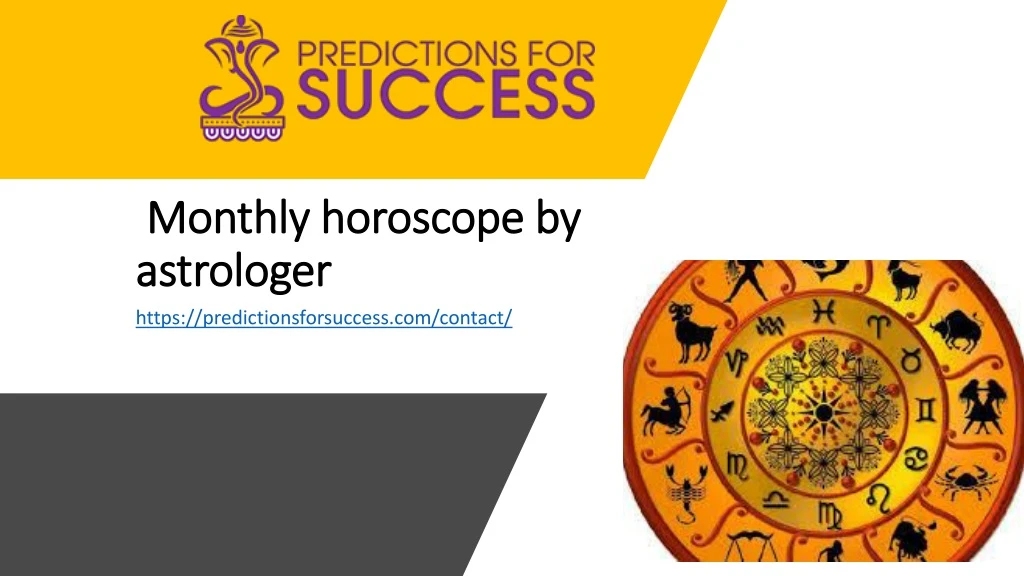monthly horoscope by astrologer