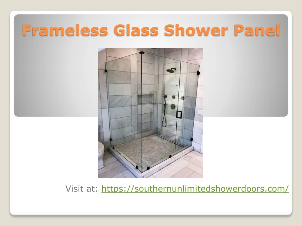 frameless glass shower panel