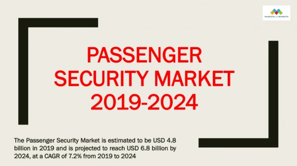 Passenger Security Market 2019-2024