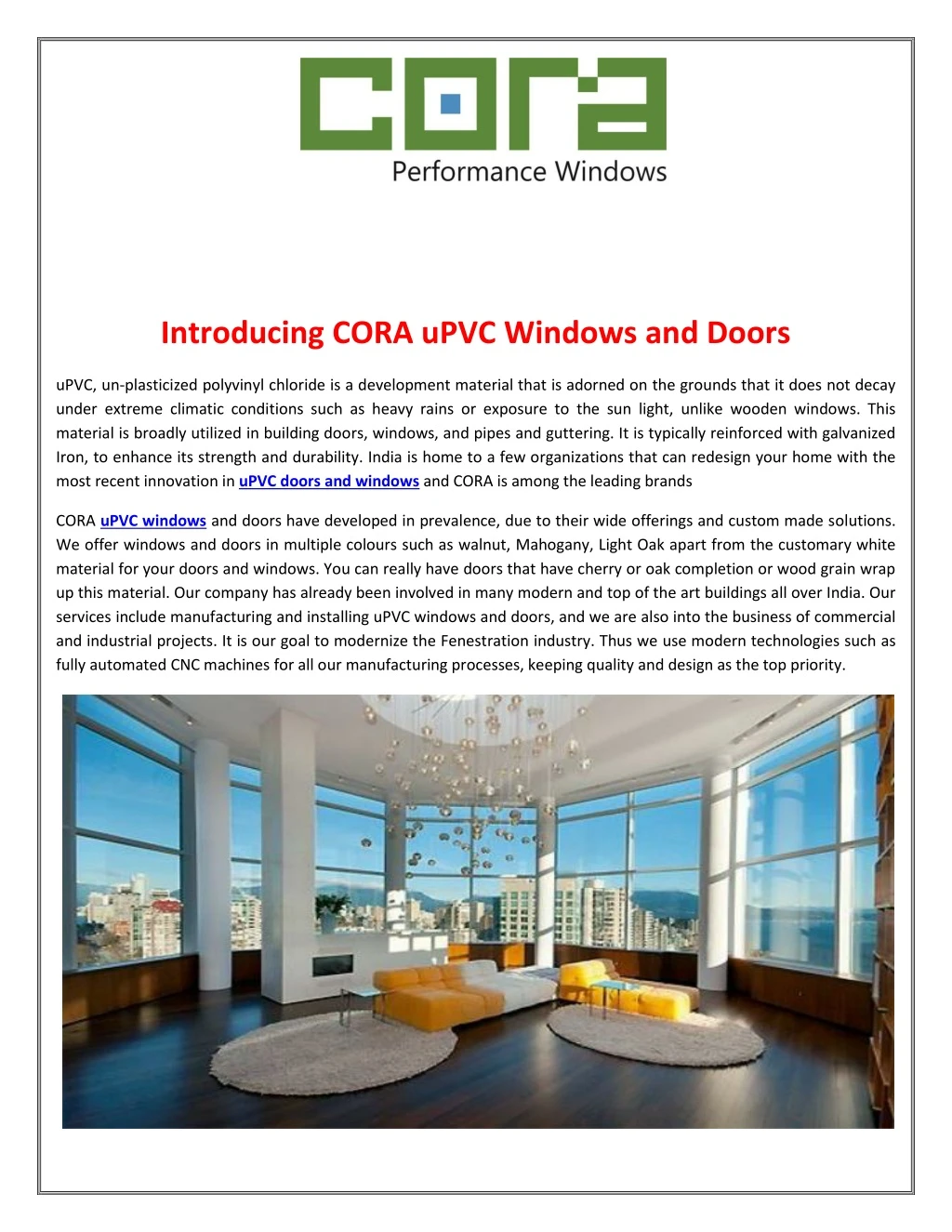 introducing cora upvc windows and doors