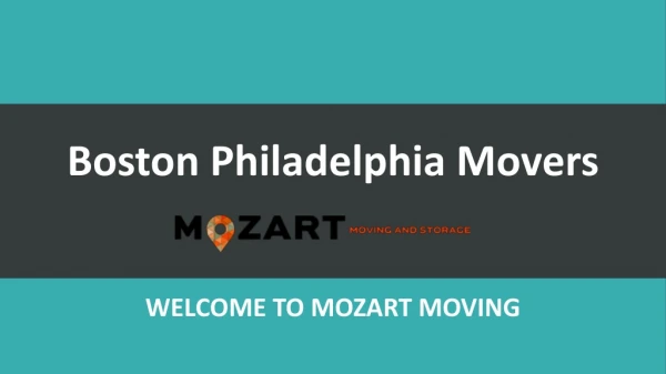 Boston-Philadelphia Movers | mozartmoving
