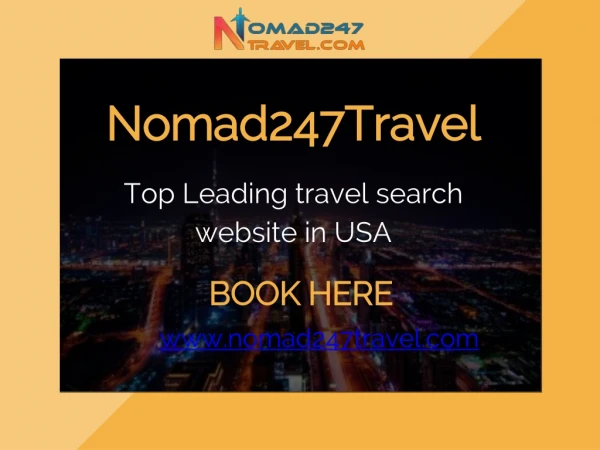 Online Flight Ticket Booking At Best Rate With Nomad247Travel