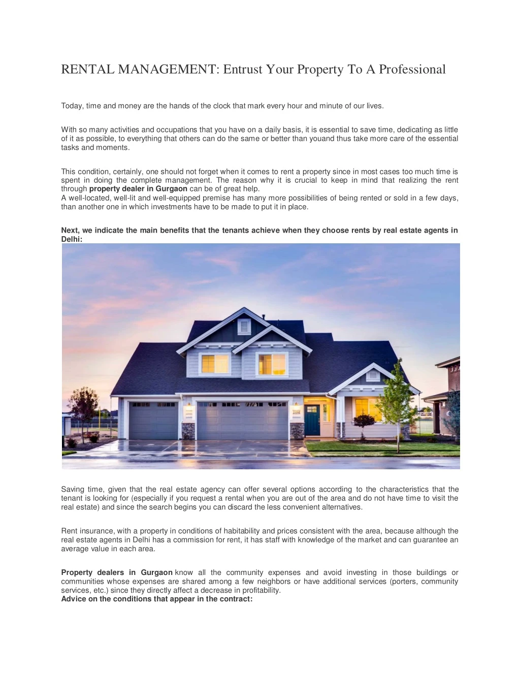 rental management entrust your property