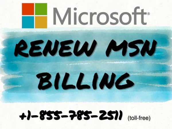 Renew MSN Billing