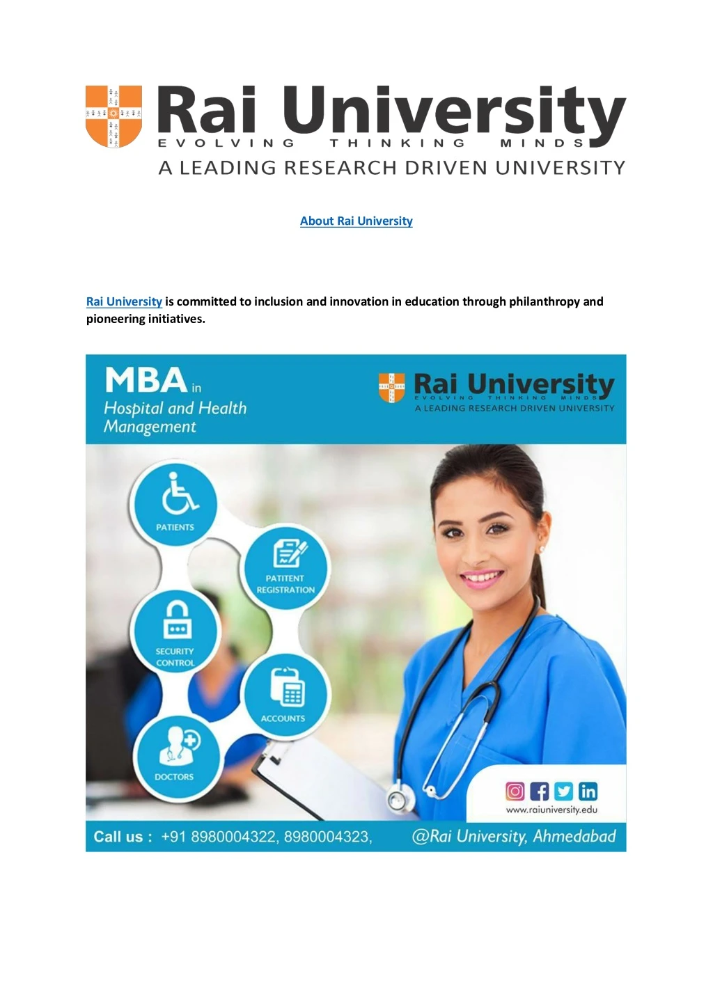 about rai university