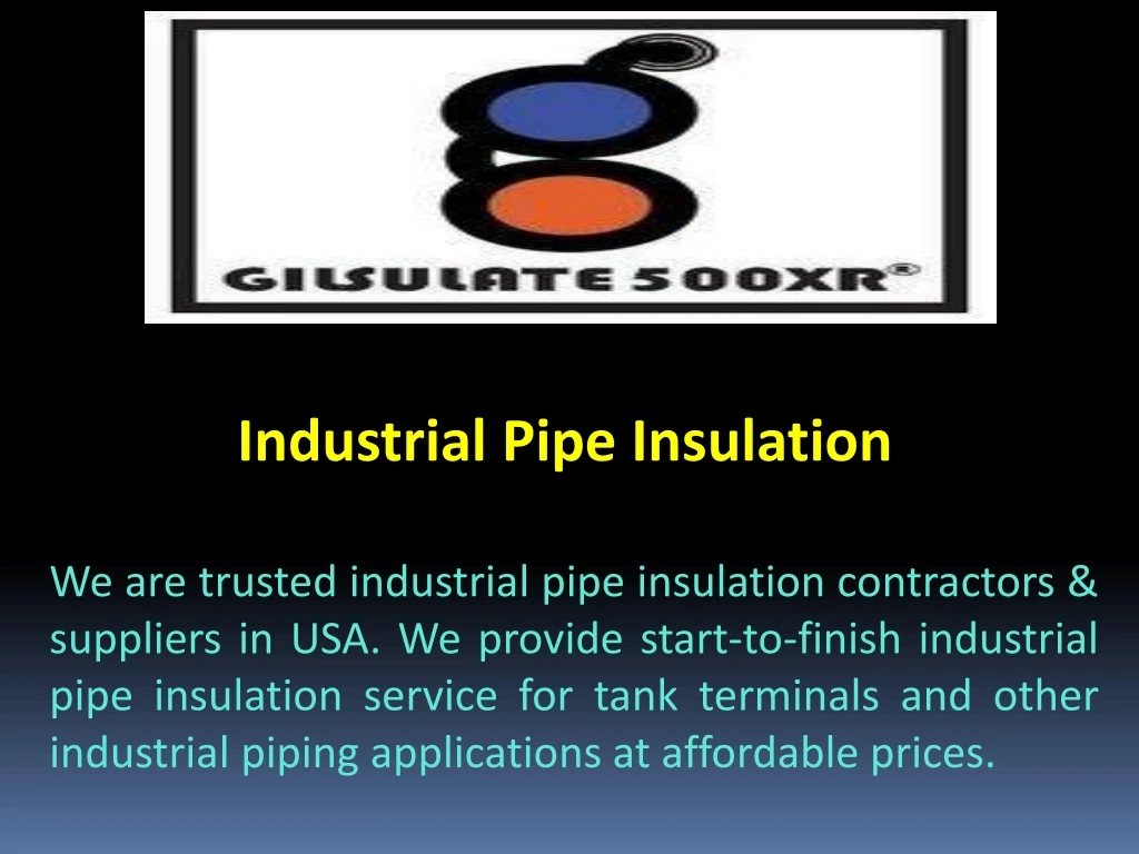 industrial pipe insulation
