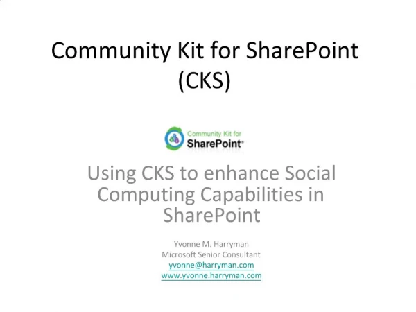 Community Kit for SharePoint CKS