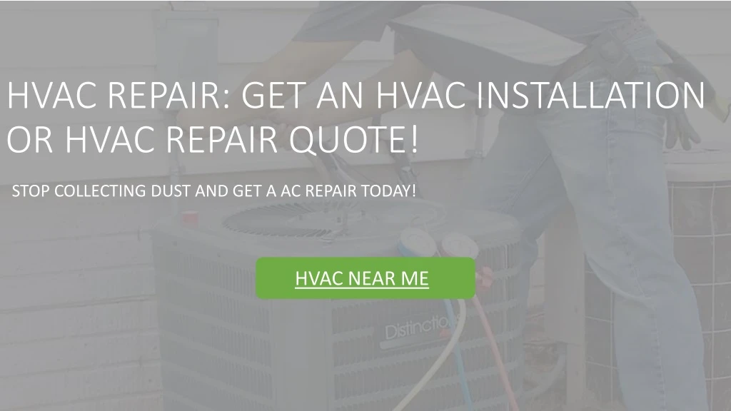 hvac repair get an hvac installation or hvac