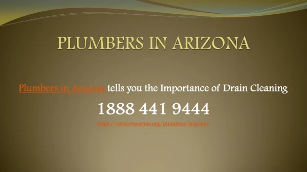 Plumbers in Arizona tells you the Importance of Drain Cleaning