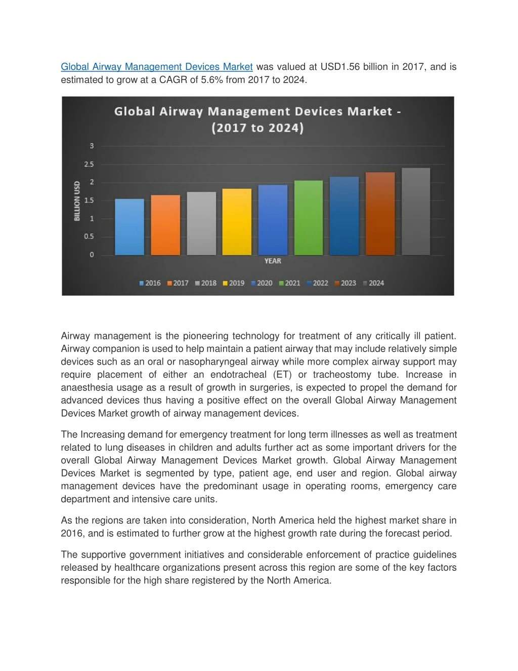 global airway management devices market