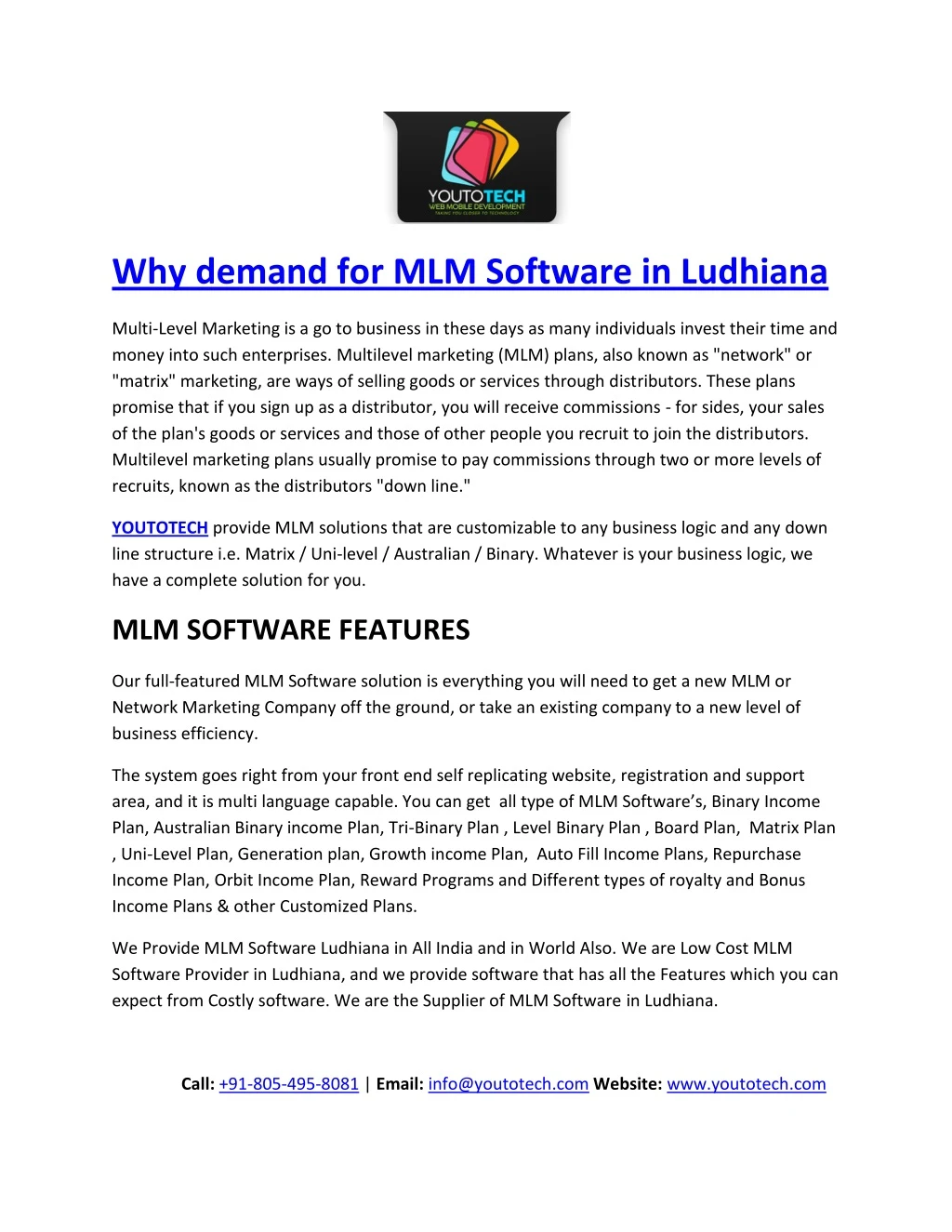 why demand for mlm software in ludhiana