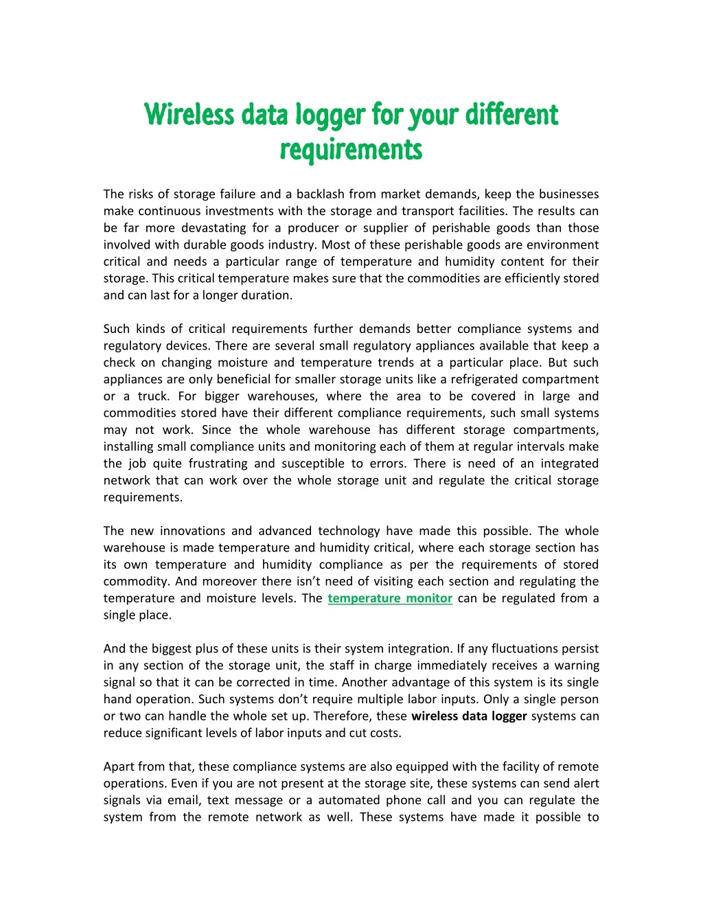 wireless data logger for your different wireless