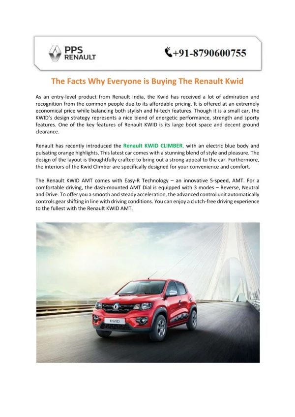 The Facts Why Everyone’s Buying Renault Kwid