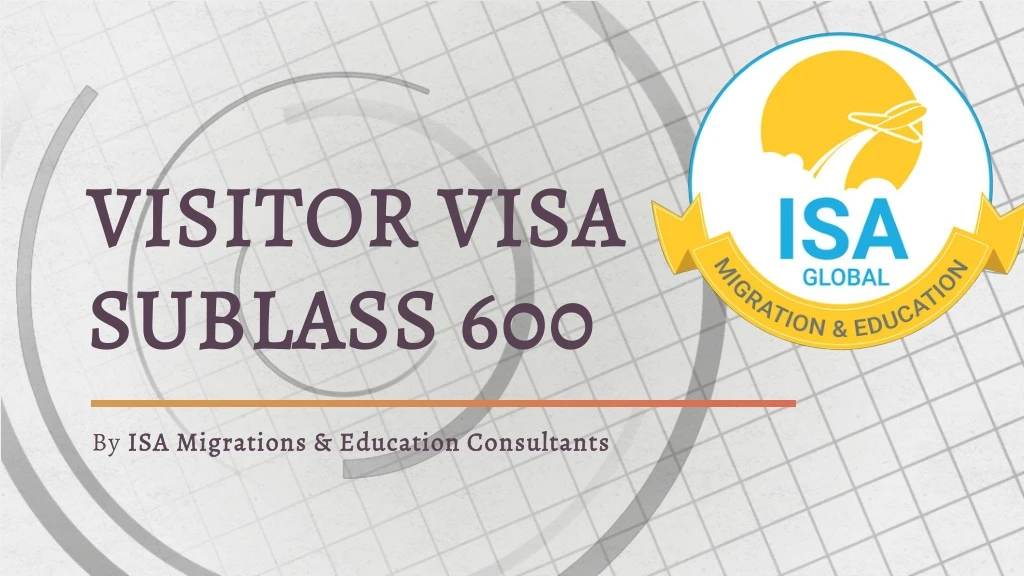 visitor visa sublass 600