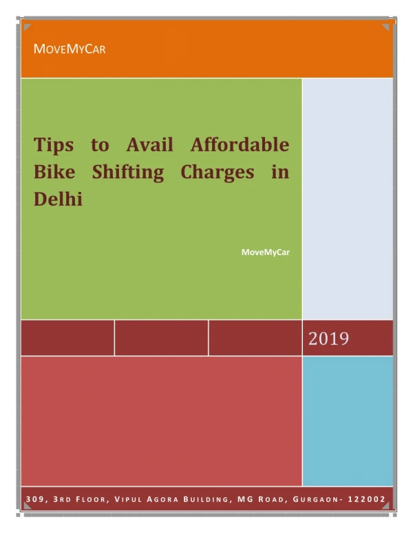 Tips to avail affordable bike shifting charges in delhi