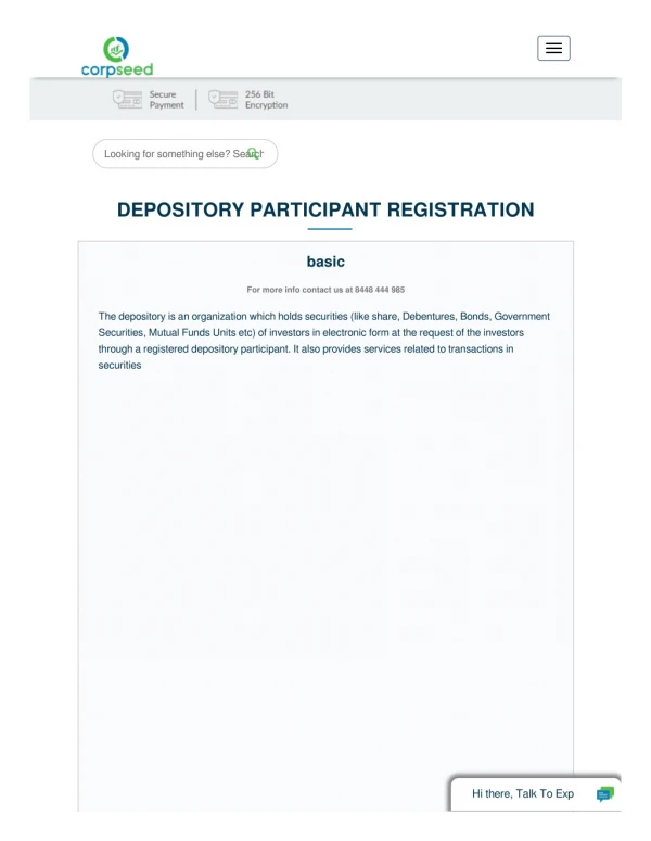 Depository Participant Registration