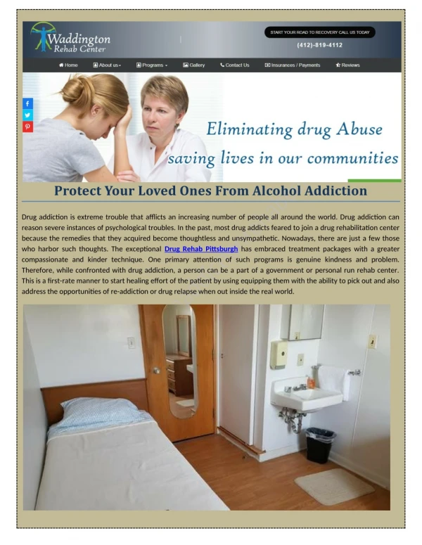 Outpatient Treatment Pittsburgh | Waddington Addiction Rehab Center