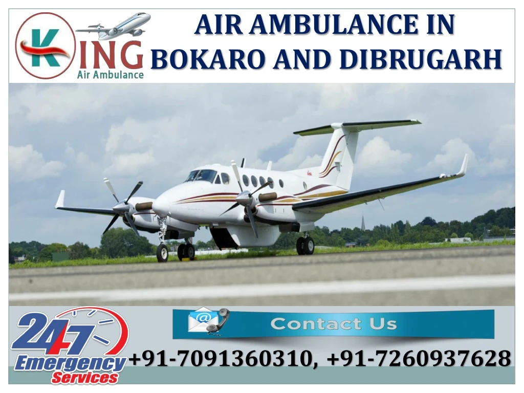 air ambulance in bokaro and dibrugarh