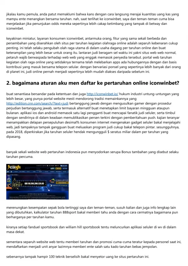 Per Taruhan Di Indonesia »taruhan Online Iconwinbet Di Indonesia