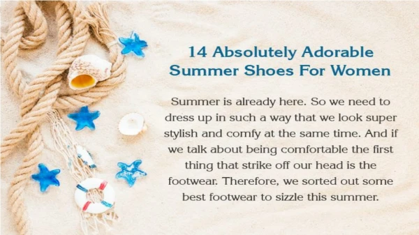 14 Absolutely Adorable Summer Shoes For Women