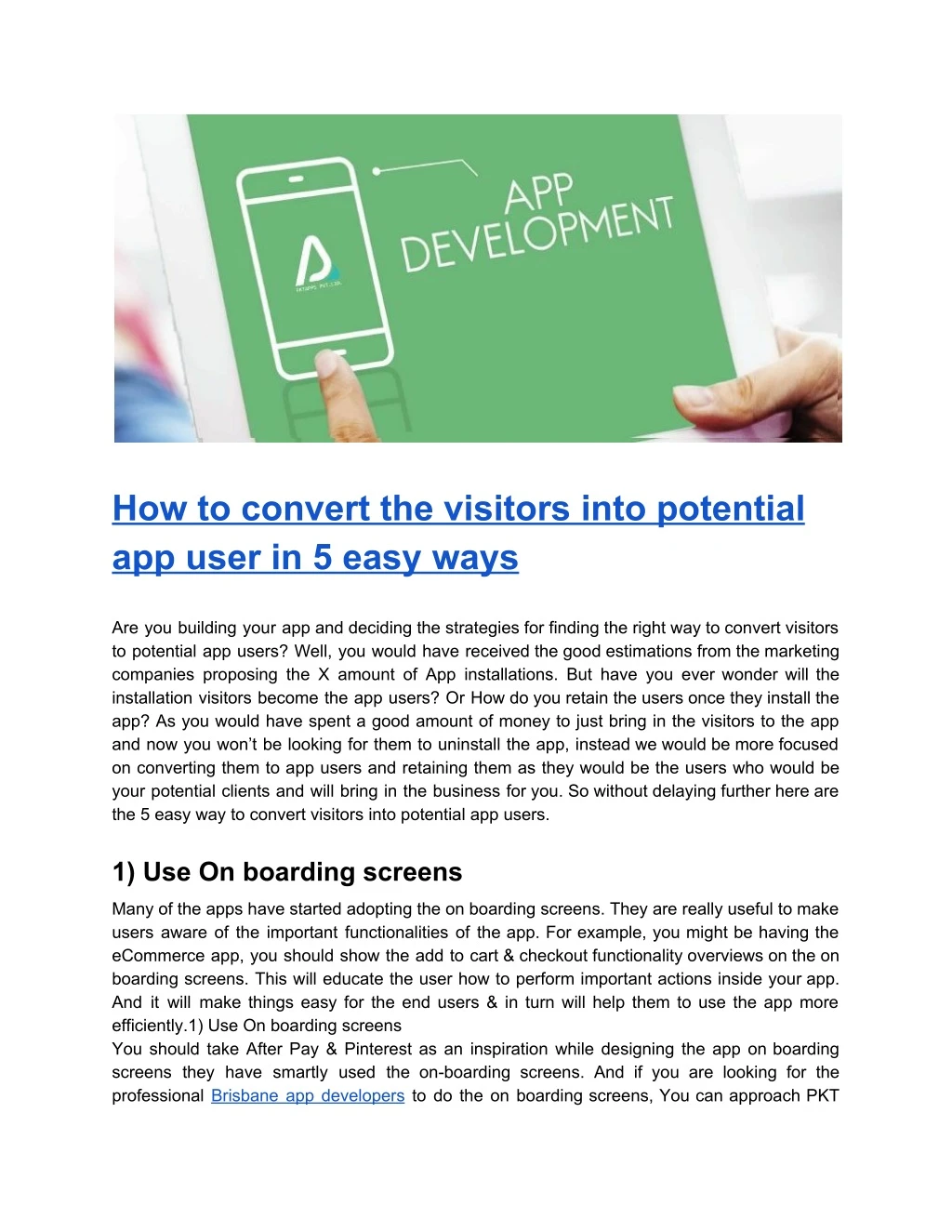 how to convert the visitors into potential