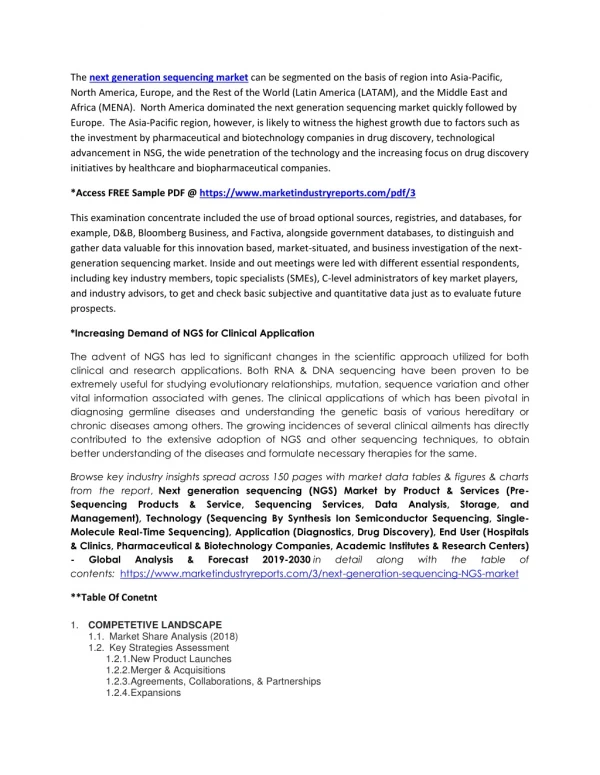 the next generation sequencing market