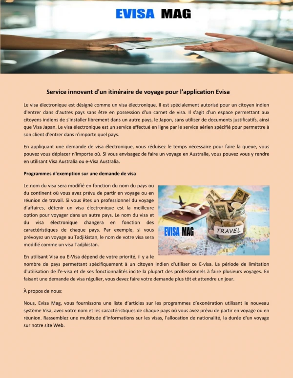 service innovant d un itin raire de voyage pour
