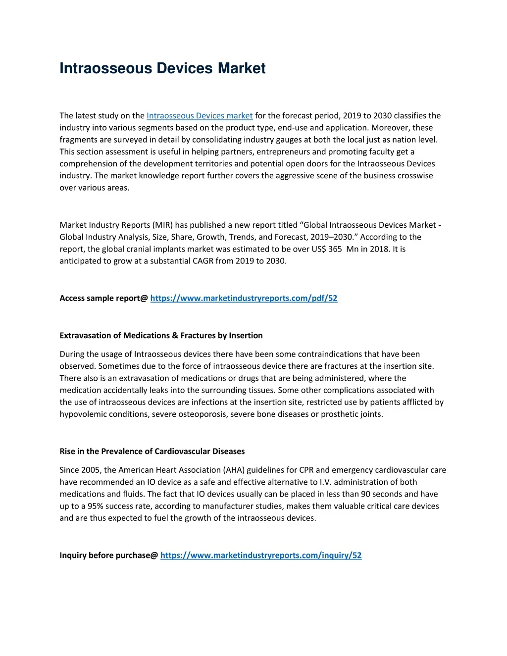 intraosseous devices market