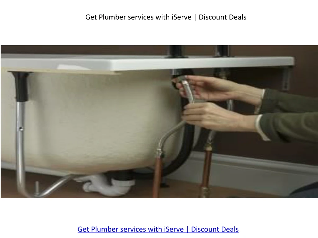 get plumber services with iserve discount deals