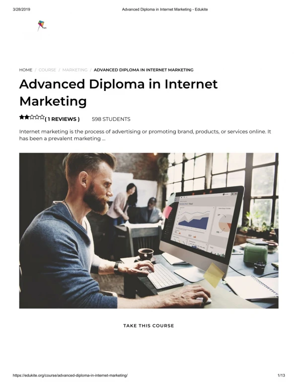 Advanced Diploma in Internet Marketing - Edukite
