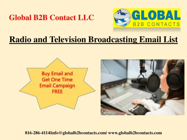 Radio and Television Broadcasting Email List