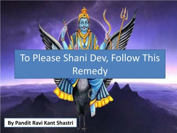 To Please Shani Dev, Follow This Remedy