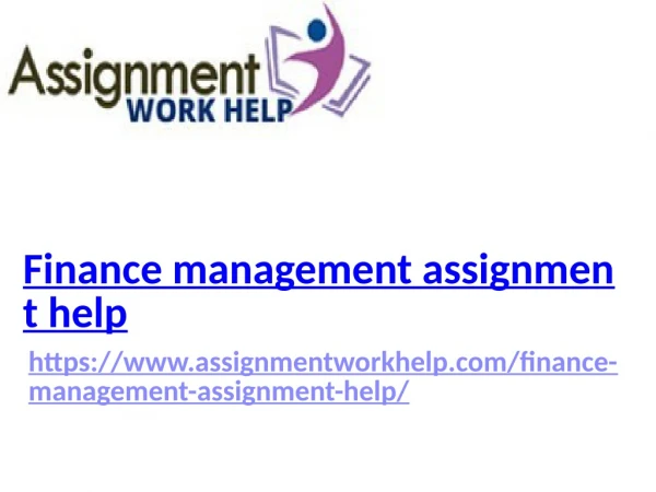 Finance management assignment help